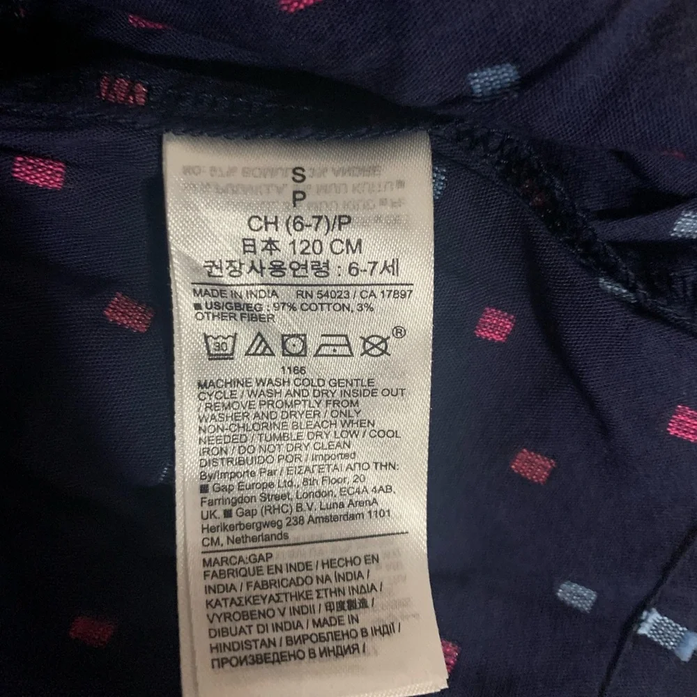 GAP Bubble Mini Skirt Pink and Blue Tiered Girls 6-7